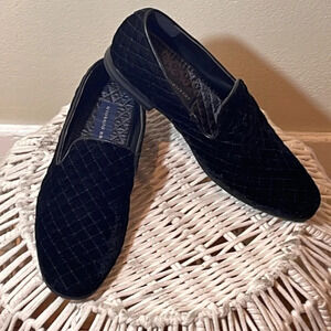 Giorgio Brutini Mens Black Velvet Quilted Slip-On Loafers Size 11M, NWT Giorgio Brutini Mens Loafers Size 11 Sued Slip Ons Velvet  main image 4